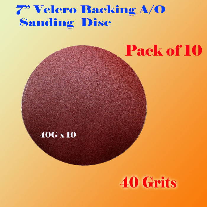 10x 7" 40 Grit Sanding Disc Paper Hook and Loop Backing Sander Abrasive Air gallery