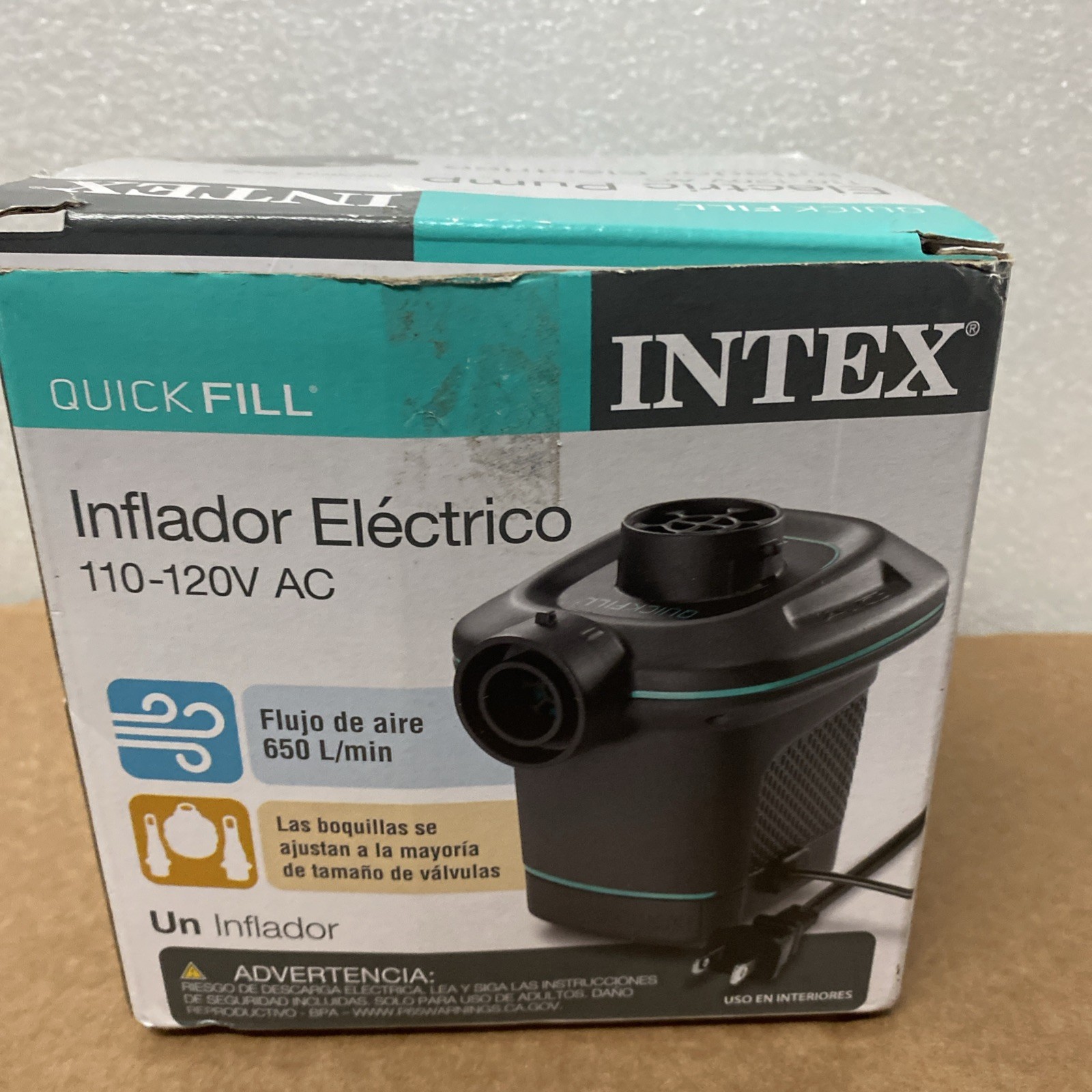 Intex 66639E 120V Quick Fill AC Electric Air Pump w/ 3 Interconnected Nozzles gallery