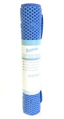 Soft Waffle Cushioned Texture Spa Quality Bathroom Tub & Bath Mat Anti-Slip Blue