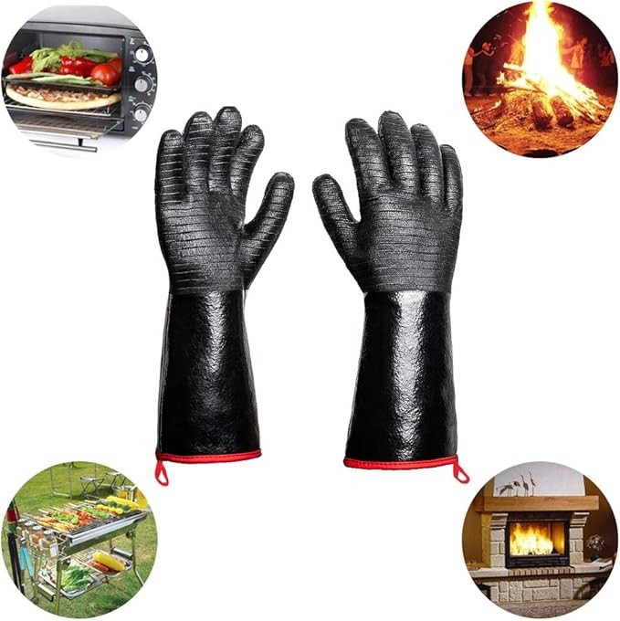 932°F Extreme Heat Resistant Gloves for Grill Bbq,Aillary Waterproof Long Sleeve gallery
