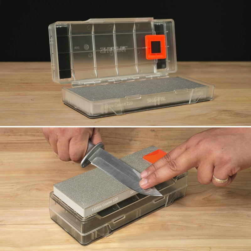 SHARPAL 160H 2PCS Sharpening Stone Holder & Storage Case with Non-Slip Base gallery