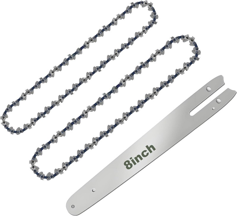 8 Inch Chainsaw Chain Replacement- 2 Chains and 1 Guide Bar for 8 Inch Mini C... gallery