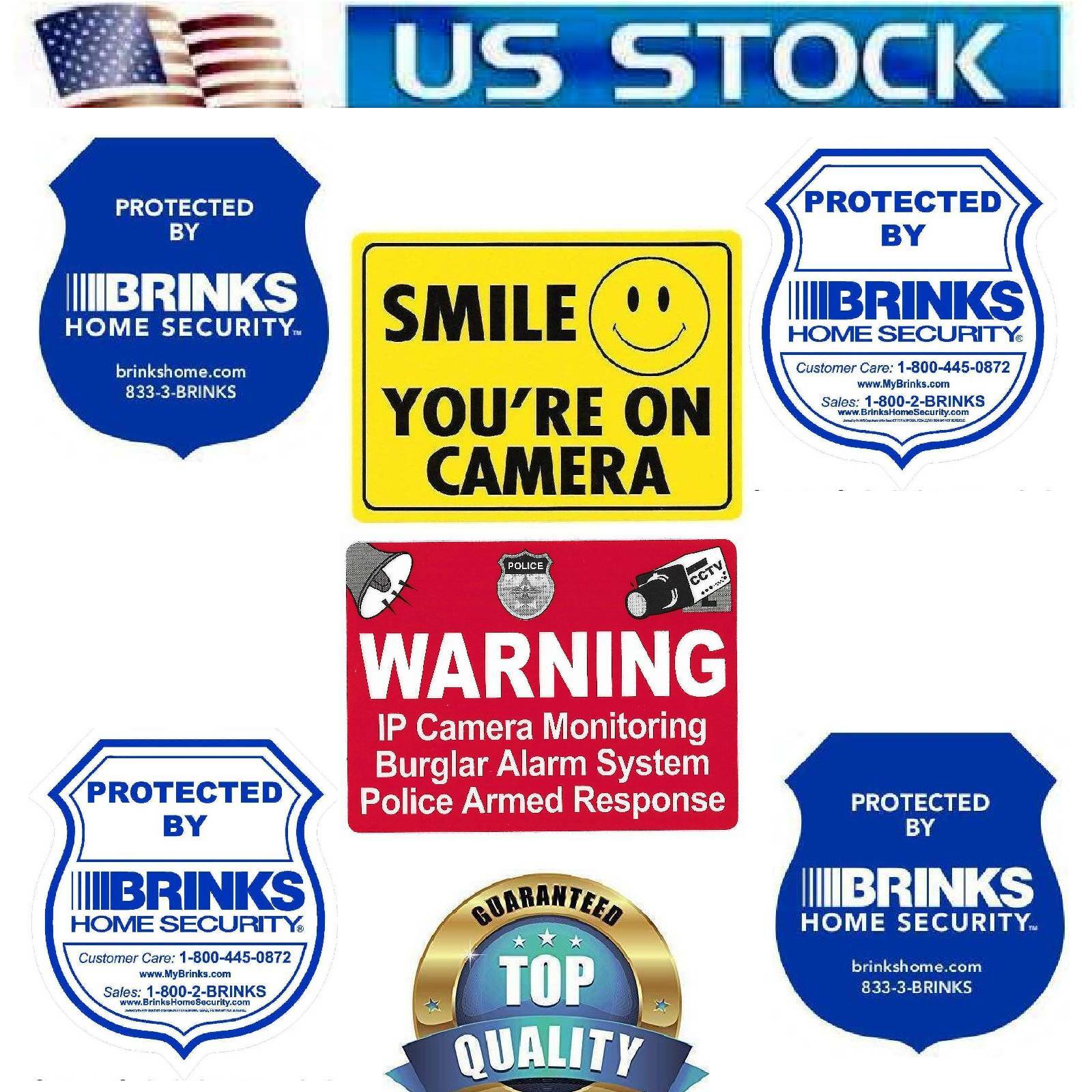 Surveillance Security Cameras Video Sticker Warning Decals Outdoor Sign Lot gallery