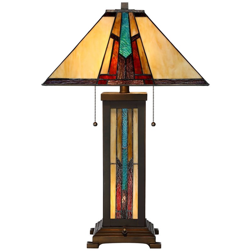 Tiffany Style Night Light Table Lamp with Table Top Dimmer Stained Glass Bedroom gallery