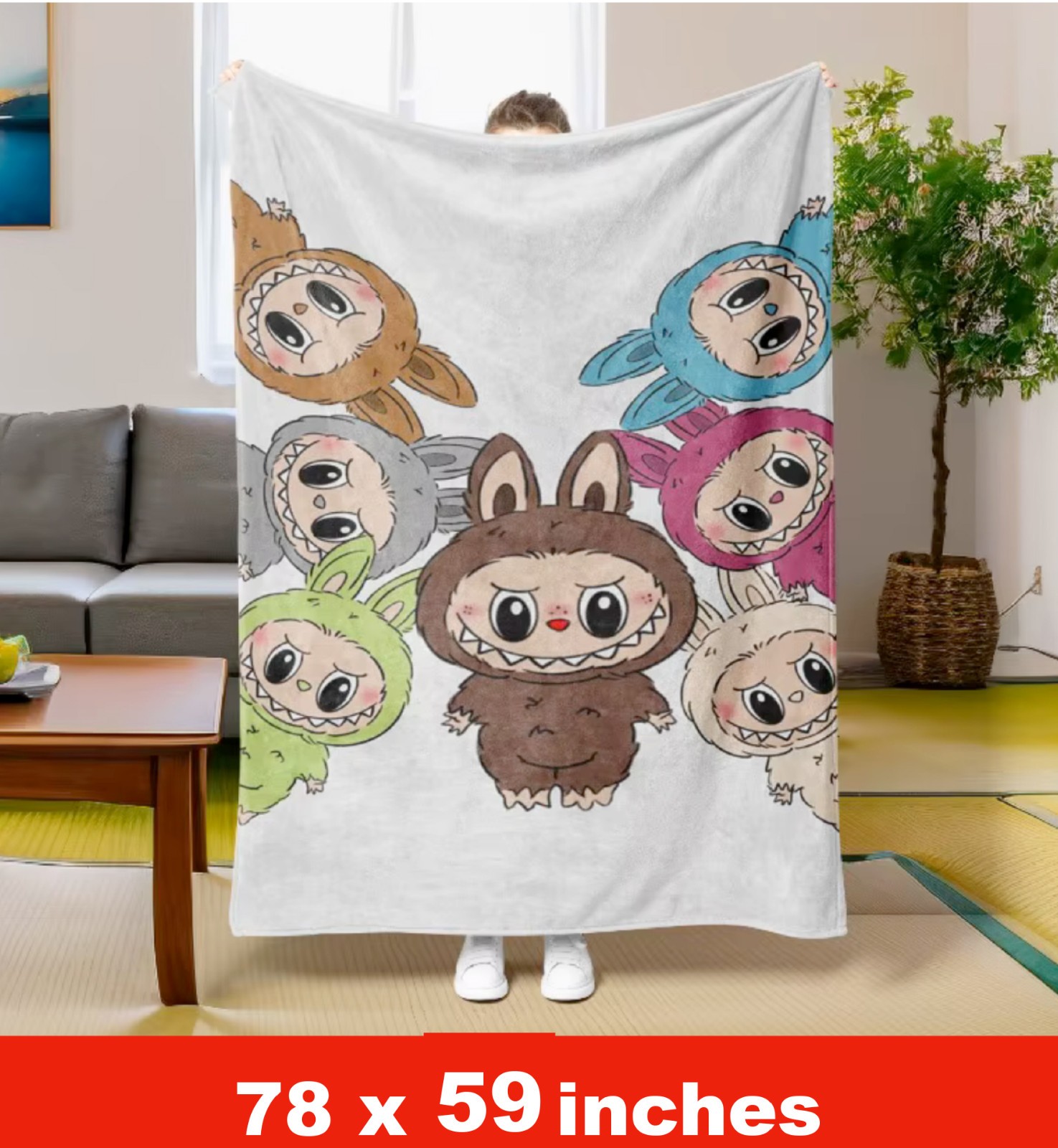 Labubu 78x59 Blanket (US Seller) gallery