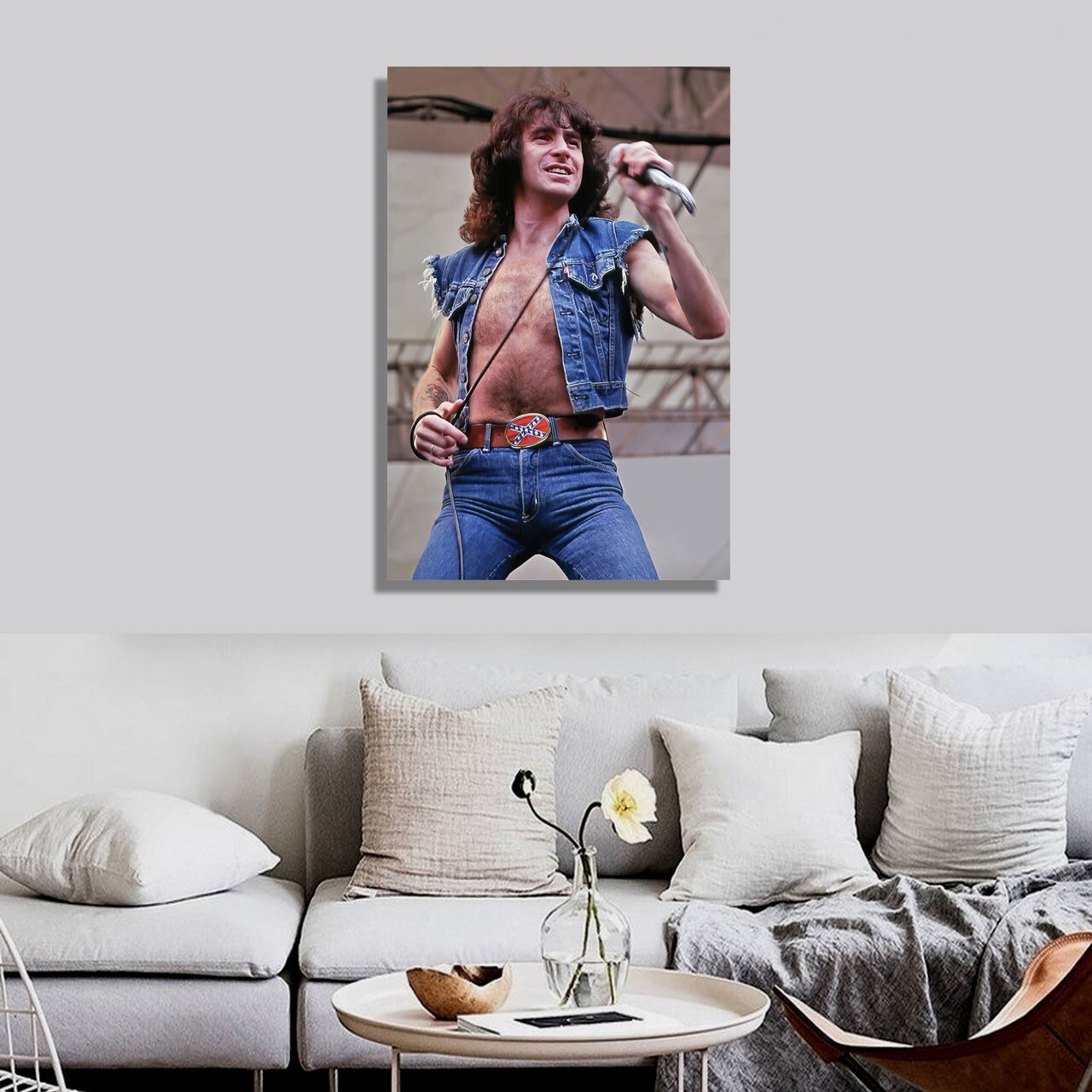 Bon Scott ACDC Poster 24x36 Inch Live Concert Photo Rare Wall Art Print - BS01 gallery