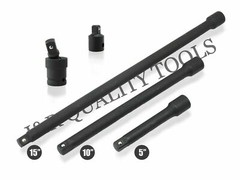 5pc Long Extension Bar Reducer Universal Air Impact Set 3/8 1/2 Air Ratchet