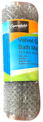 Dependable Essentials – Velvet Grass Bath Mat 13.5 x 24.5 – Anti-Slip Bath Mat