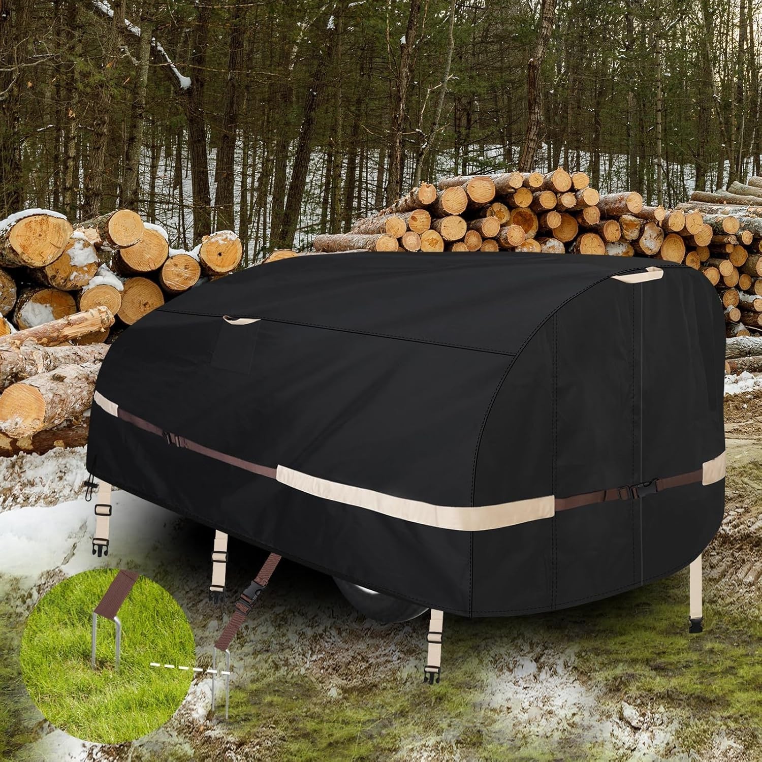 Log Splitter Cover Heavy windproof and waterproof(94"L X 49"W X 41"H) for 15-... gallery