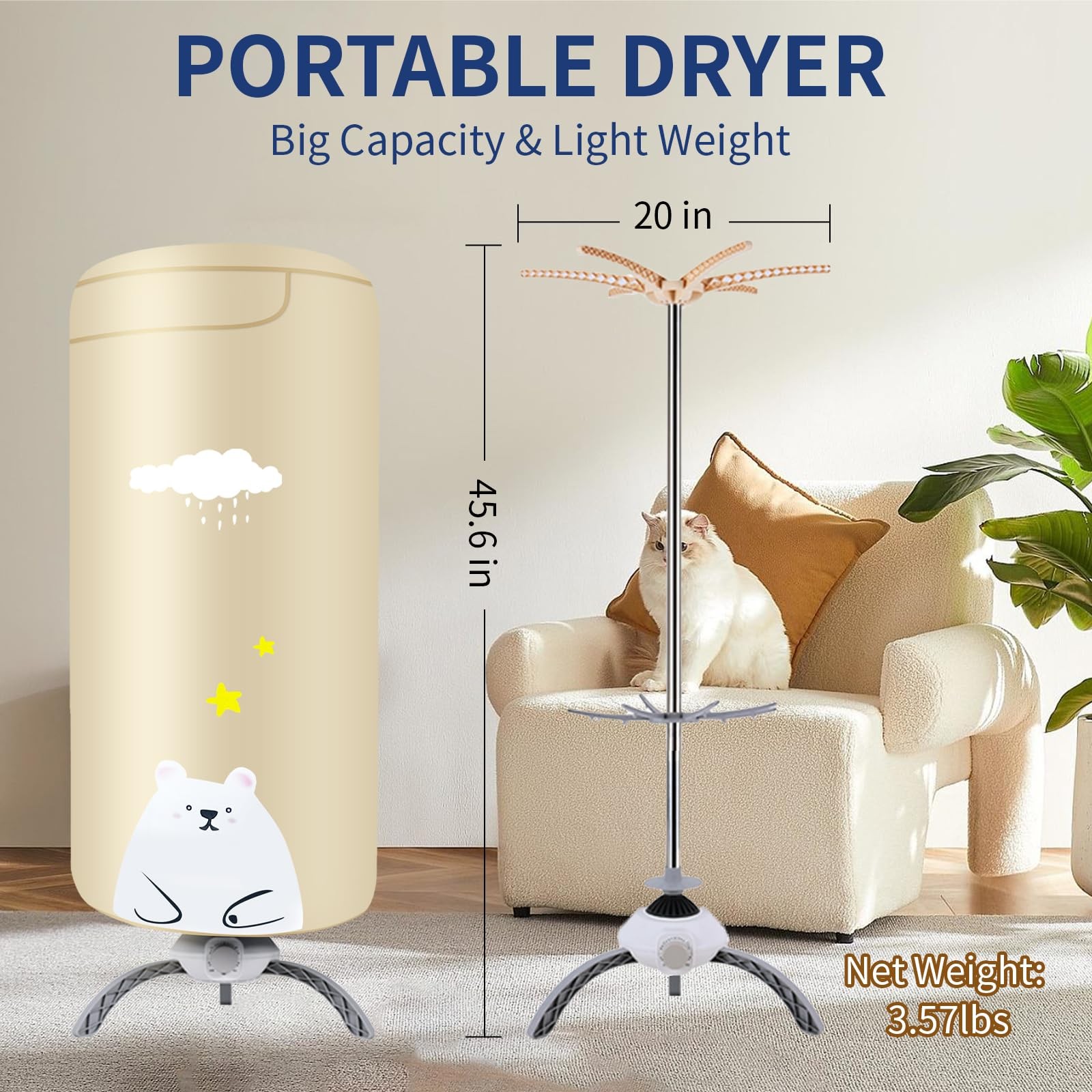 ** NEW Portable Clothes Dryer | 900W Fast Heat | Large Capacity | Compact Design gallery