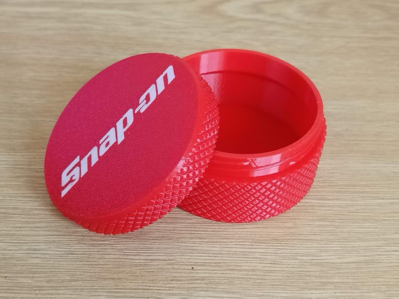 Snap-on Container 3.2" x 1.6" – Threaded Screw & Parts Storage Box 3D Printed gallery