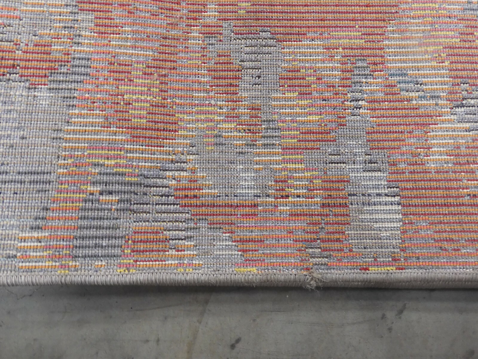 GREY / ORANGE 5'-1" X 7'-7" Loose Threads Rug,Reduced Price 1172626039 MNC225H-5 gallery