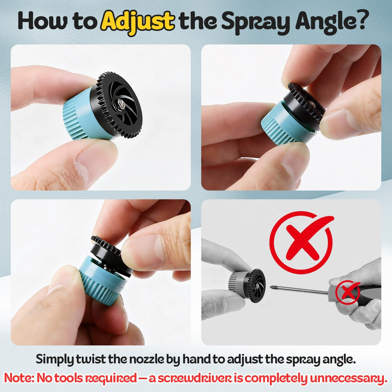 10 Pcs Variable Arc Nozzle, 6 Van Sprinkler Heads Replacement Compatible with Po gallery