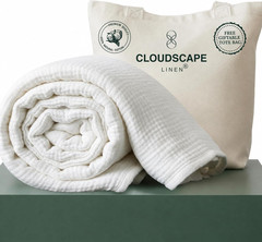 CLOUDSCAPE 4 Layer Muslin Blanket for Adults, 100% Cotton Blanket King Size, 92″