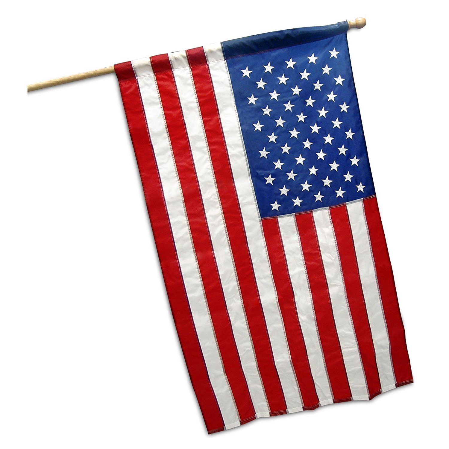 American USA US Flag 3x5 Ft Embroidered Stars Sewn Stripes Nylon Pole Sleeve gallery