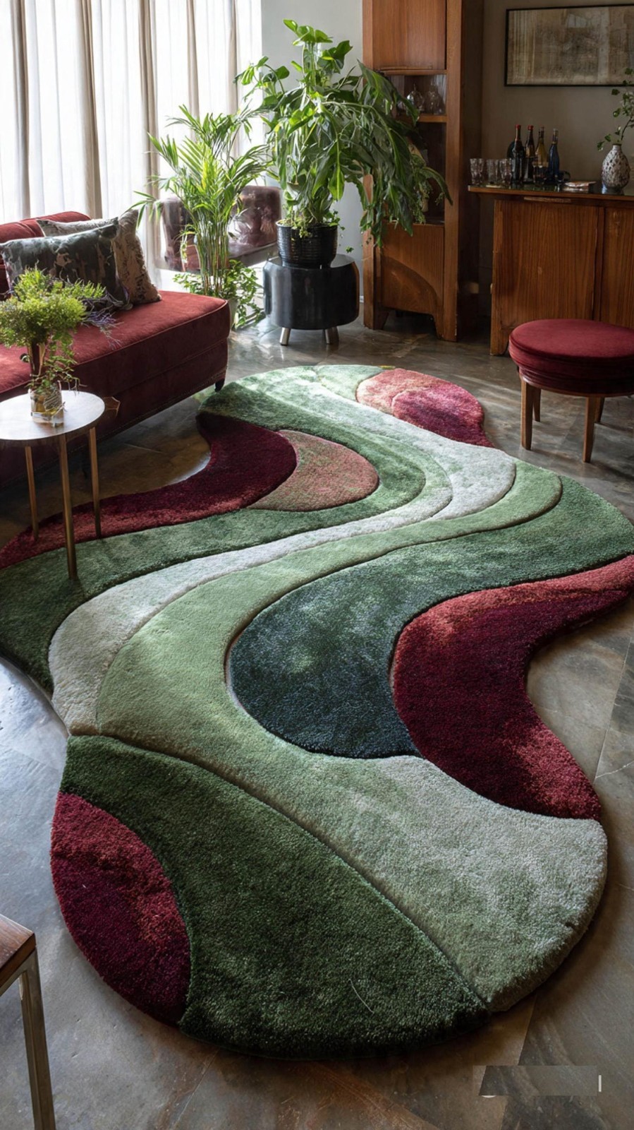 Designer Rug | Irregular Rug | Wool area Rugs | Living Room Rug | Hand Tufted A3 gallery