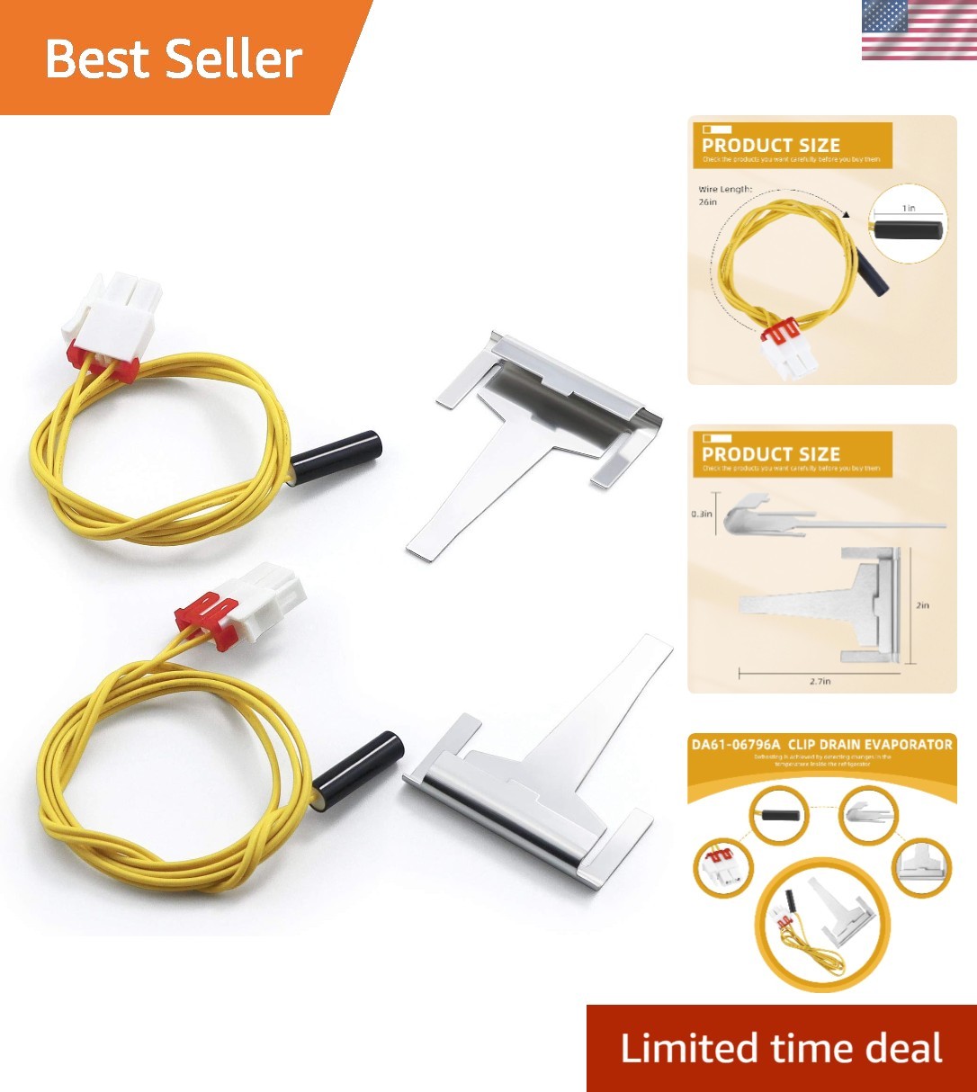 Samsung Refrigerator Defrost Drain Clip & Sensor - Easy Installation Solution gallery