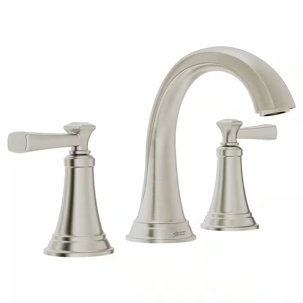 Rumson 8 in. Widespread 2-Handle Bathroom Faucet in Brushed Nickel 1