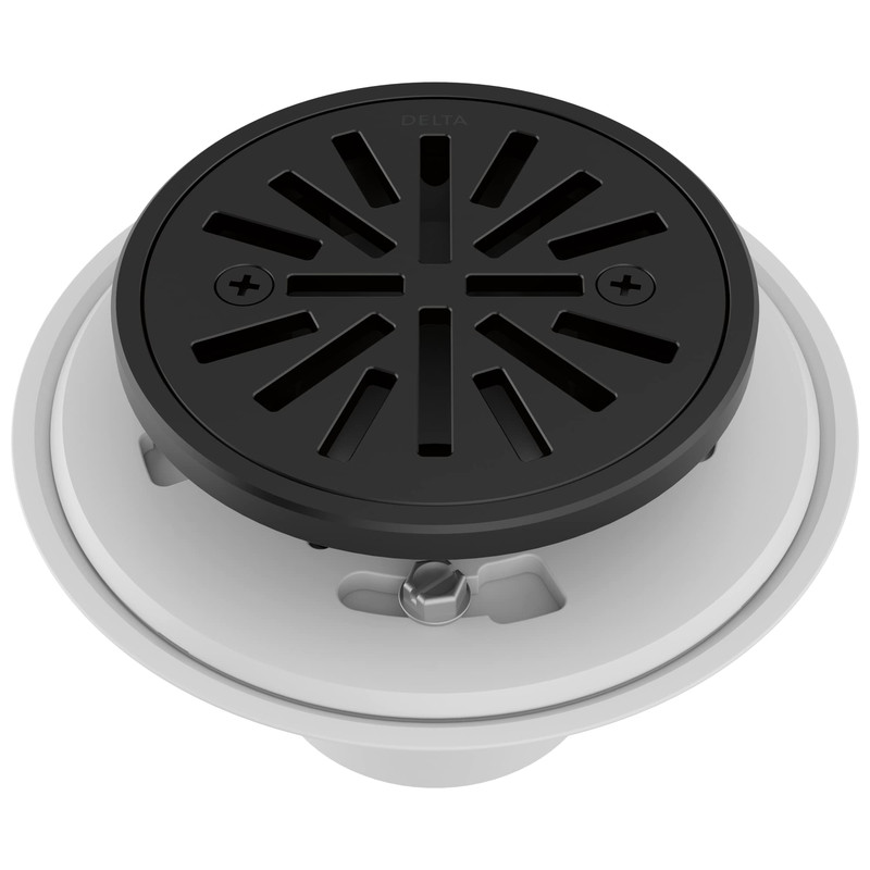 Delta 4 Inch Matte Black Tile-In Round Shower Floor Drain Gasket And Removable gallery