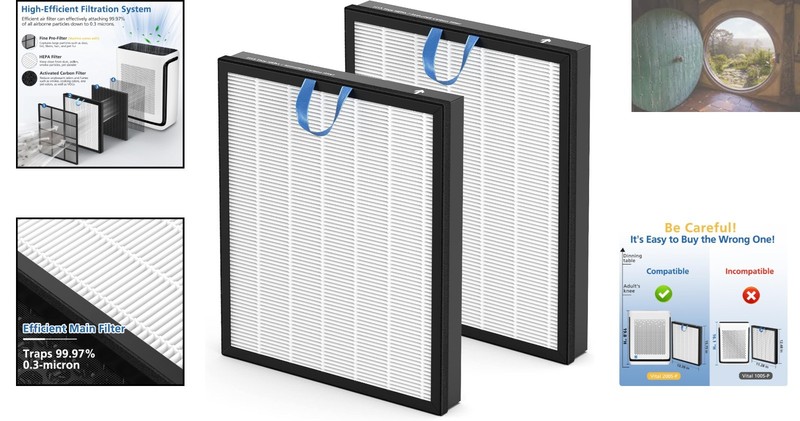 Highly Efficient 2 Pack Replacement Filter for LEVOIT Vital 200S Air Purifier gallery