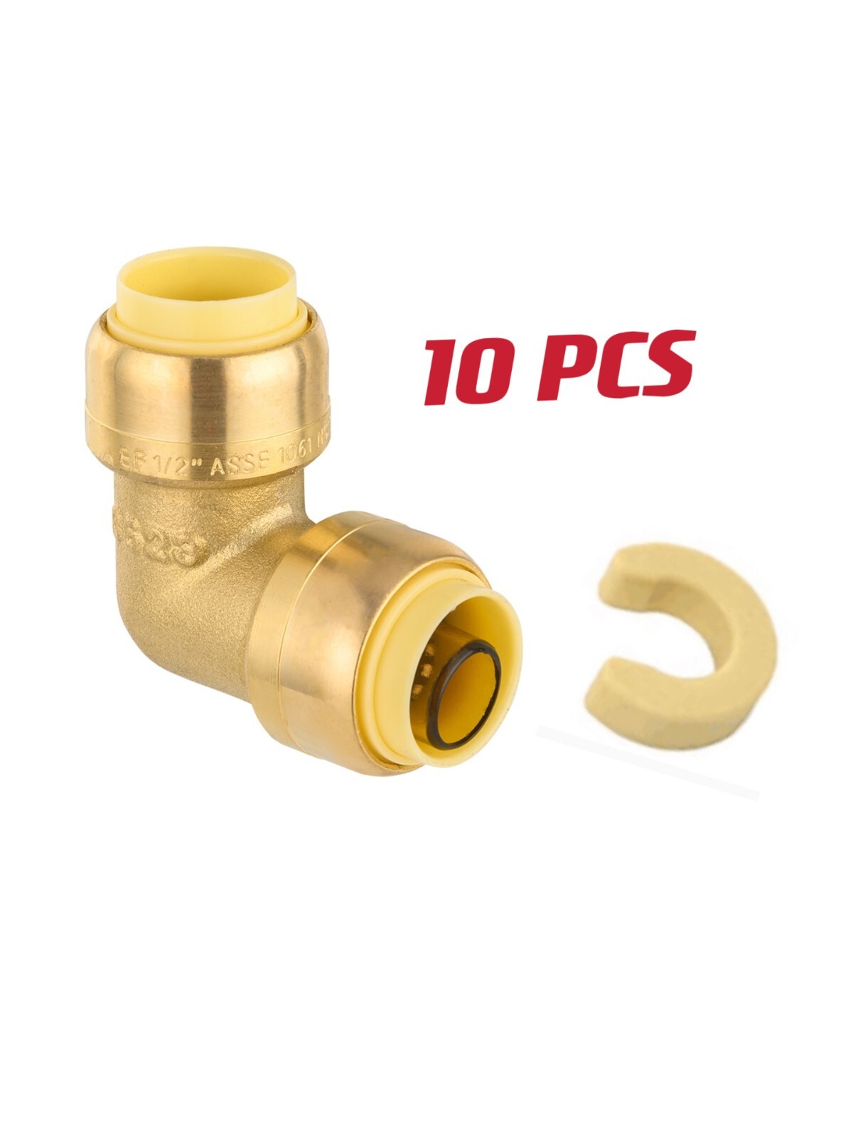 EFIELD 10 PCS 1/2" 90 Degree Elbow, Push Fit Fittings w/h Clip gallery