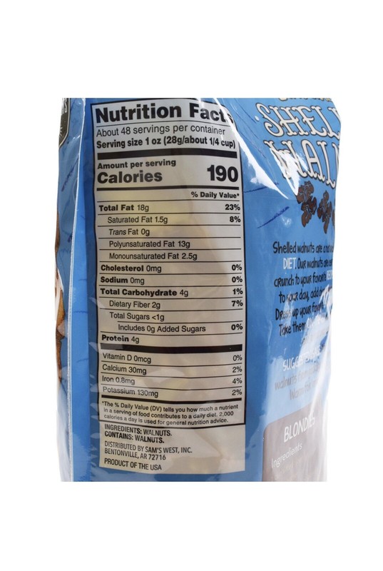 **2 Pack **Member's Mark Natural Shelled Walnuts (3 lbs. Each Bag)~Non GMO gallery