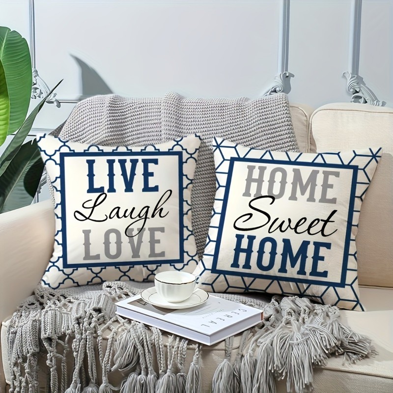 4 Pcs Luxury Geometric Floral Pattern Pillowcase Without Filling 18x18 Inch gallery
