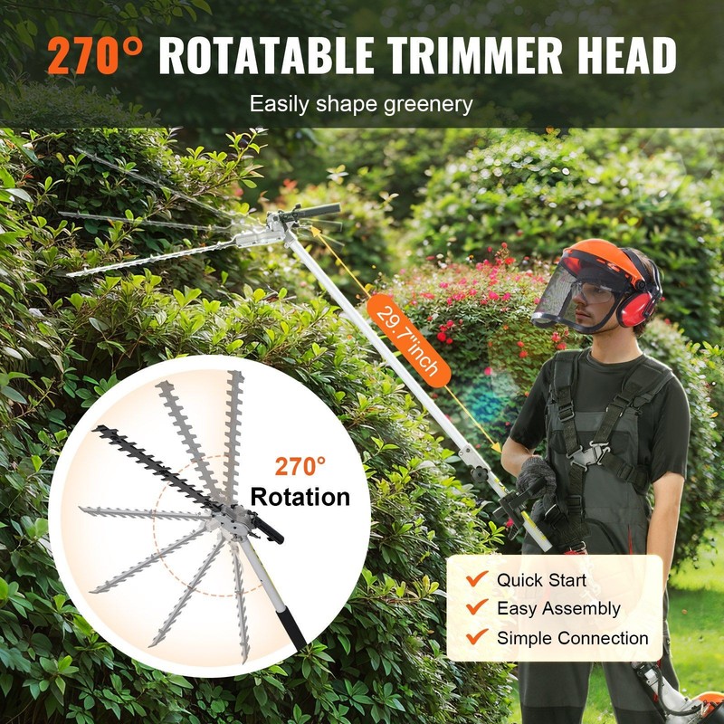 26CC 6-in-1 Gas-Powered Multi-Functional Trimming Tool with Extension Pole gallery
