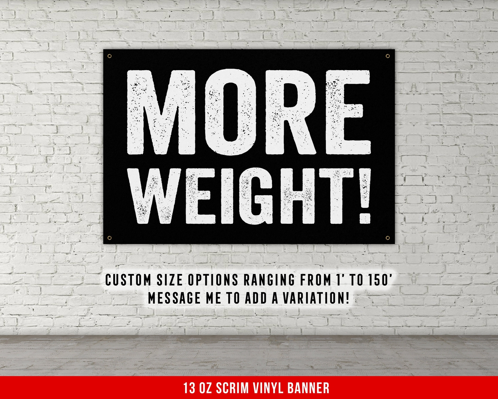 Motivational Weightlifting Banner - Home Gym Wall Art gallery