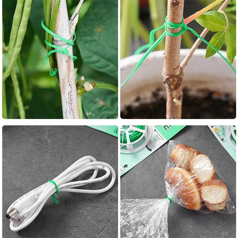 1 Roll 100M Multifunctional Plastic Steel Twist Tie Sturdy Reusable Garden Flowe gallery