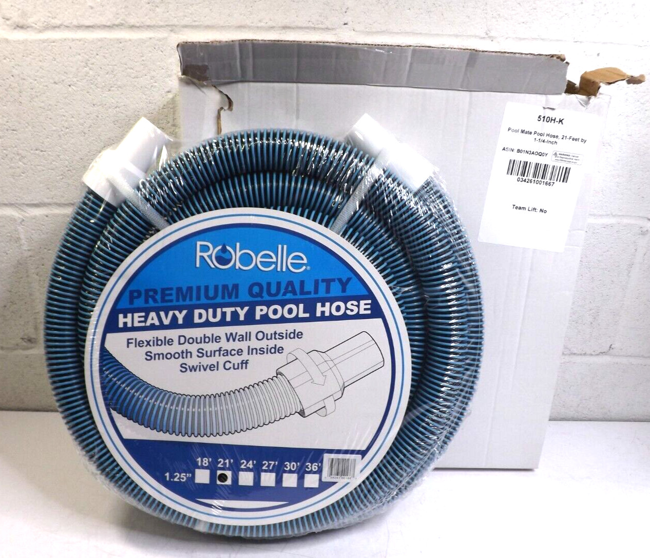 Robelle Spiral Vacuum Swimming Pool Cleaner Hose - 21' x 1.25" gallery