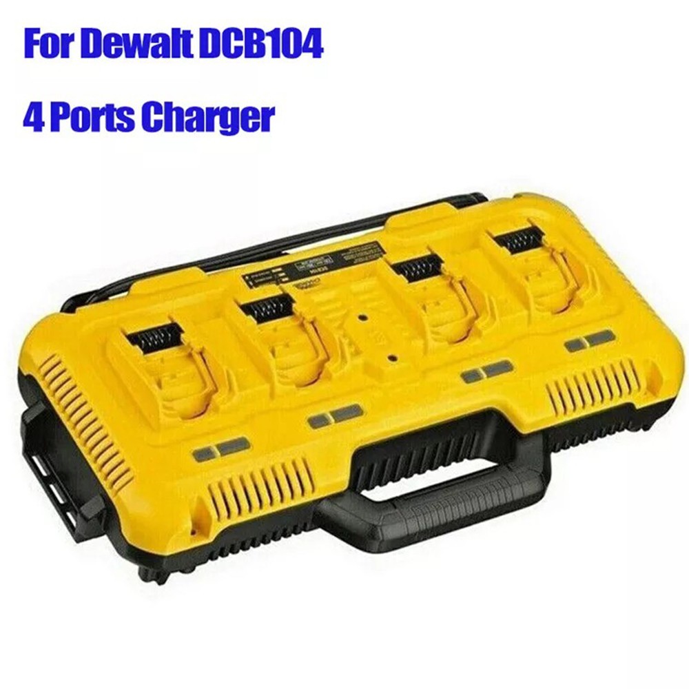 4-Port DCB104 Fast Charger For Genuine DEWALT 12V/20V Lithium DCB200 Battery NEW gallery