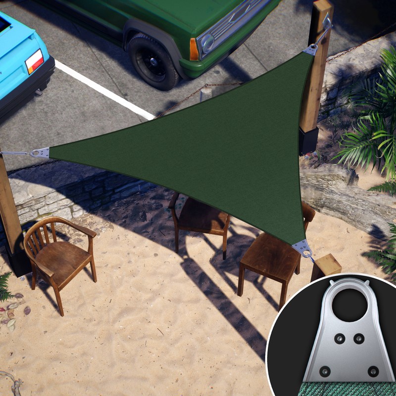 Colourtree Triangle Super Ring Sun Shade Sail Canopy Outdoor Customizable gallery