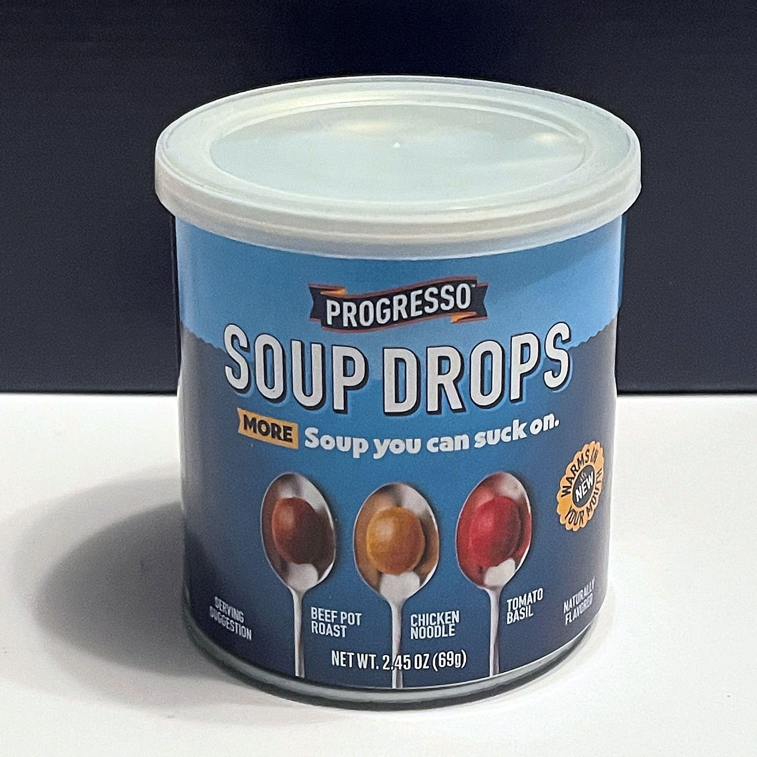 PROGRESSO SOUP DROPS - 20 Piece Candy - 3 Flavor Sealed Can 2026 Limited Edition gallery