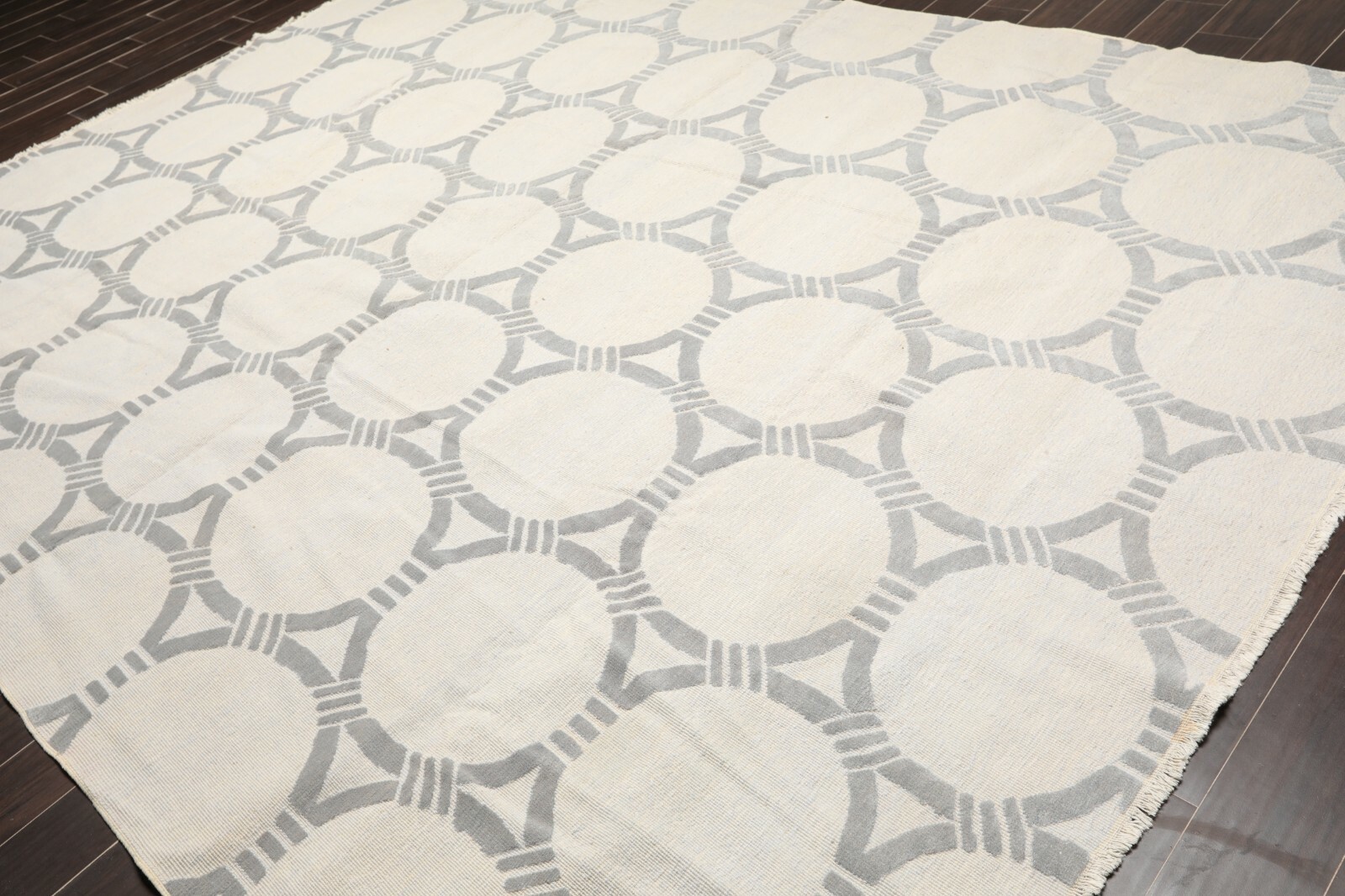 9'4" x 12'2" Hand Knotted Wool Contemporary High Low Pile Oriental Area Rug Gray gallery