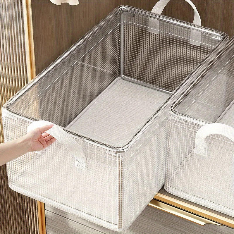 1 Pc Transparent PVC Storage Box Waterproof Underwear Basket Home Dormitory gallery