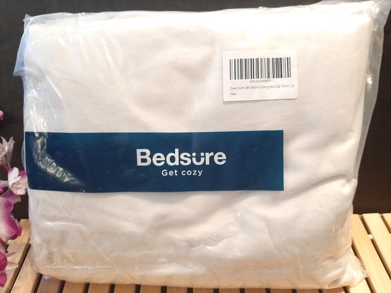 Bedsure Duvet Cover King Size Super Soft Cationic Dyed Duvet Cover Beige Linen gallery