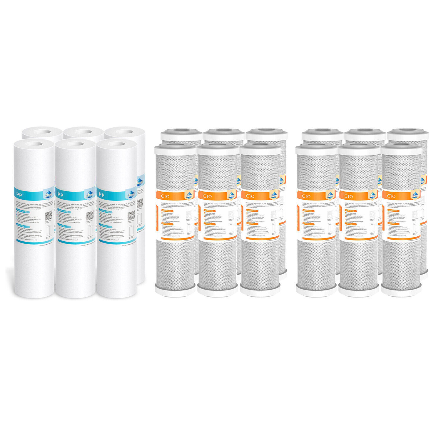 3-Stage Reverse Osmosis Sediment CTO Carbon Block Water Filter Replacement Set gallery
