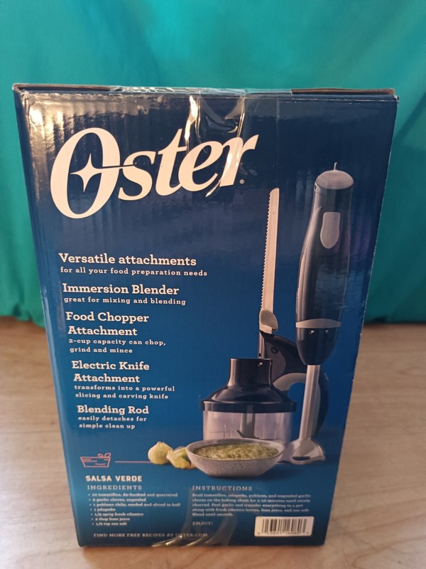 Oster Prep Kit Immersion Hand Blender, Electric Knife, & 2 Cup Chopper, Black gallery