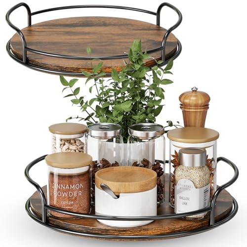 2 Pack 9'' 10'' Lazy Susan Turntable Organizer for Table Top 9in+10in 2 Pack gallery