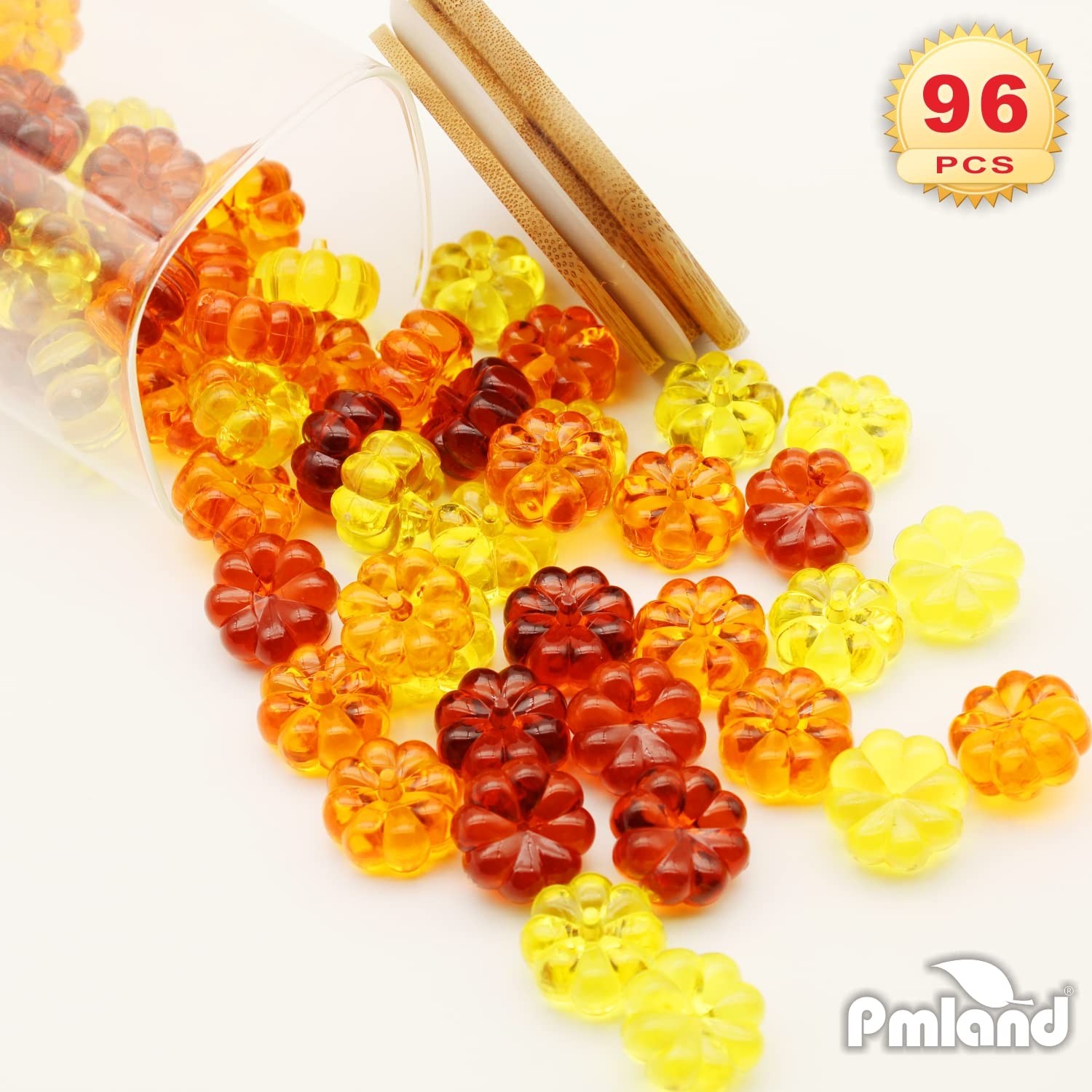 PMLAND Autumn Acrylic 3 Color Assorted Mini Yellow, Orange, Dark Amber gallery