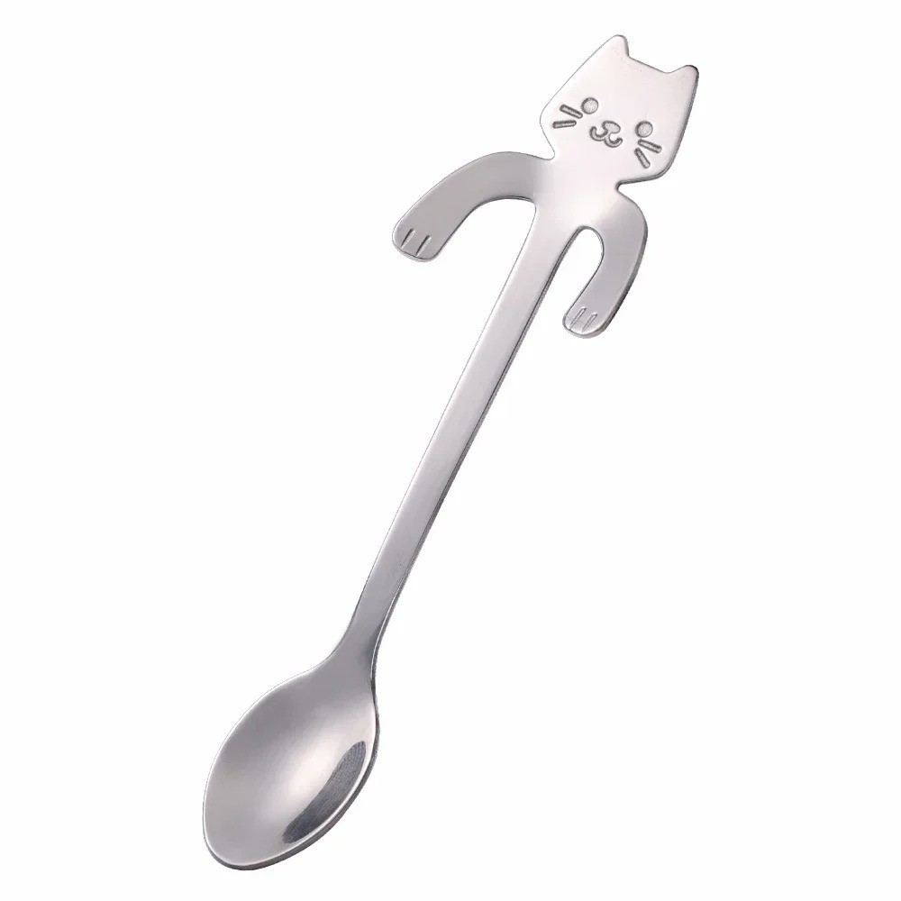 Stainless Steel Mini Cute Cat Spoon for Tea Coffee Dessert Sugar Ice Cream gallery