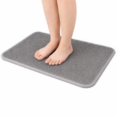 Dependable Industries Grass Textured Foot Scrubber Bath Mat – Anti-Slip Showe…