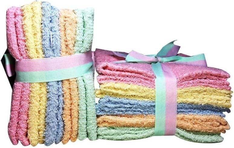 10 Pack Washcloth Towel Set 100% Cotton Soft Wash Cloths for Face & Body 12X12 gallery