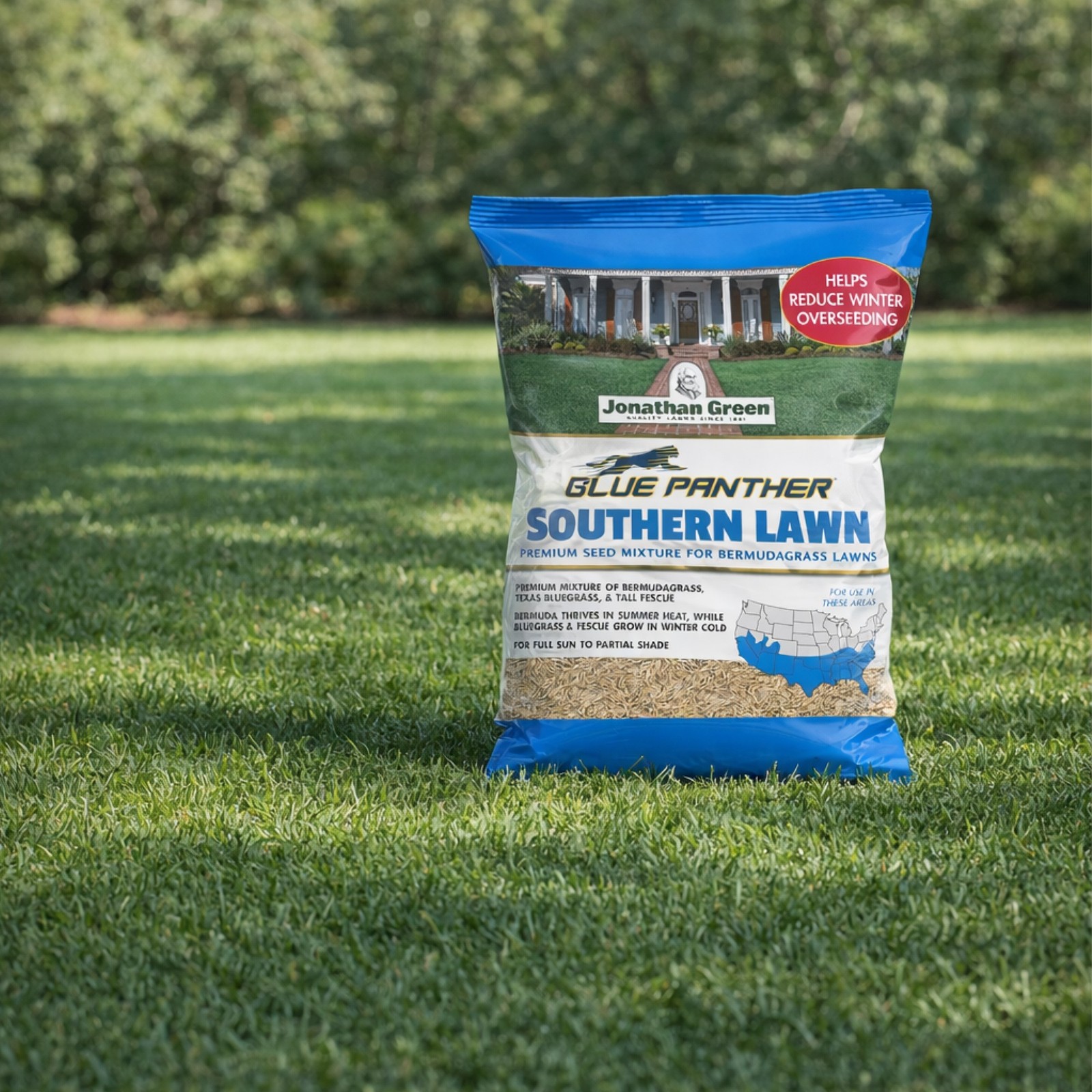 Jonathan Green Blue Panther Southern Lawn Seed Mixture, 7lb (Covers 6,500 sq ft) gallery