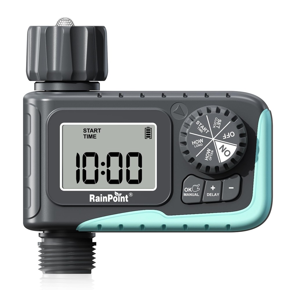 Sprinkler Timer Programmable Water Digital Irrigation Rain Delay Manual ITV105NH