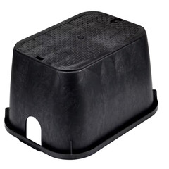 14 In. X 19 In. Rectangular Standard Series Valve Box & Cover, 12 In. Height, Bl