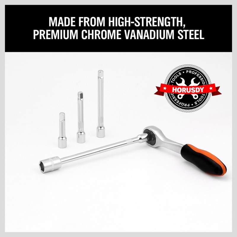 4pc 1/4" LONG Extension Extender Bar Set 2" 3" 4" 6" Drive Ratchet Wrench Socket gallery