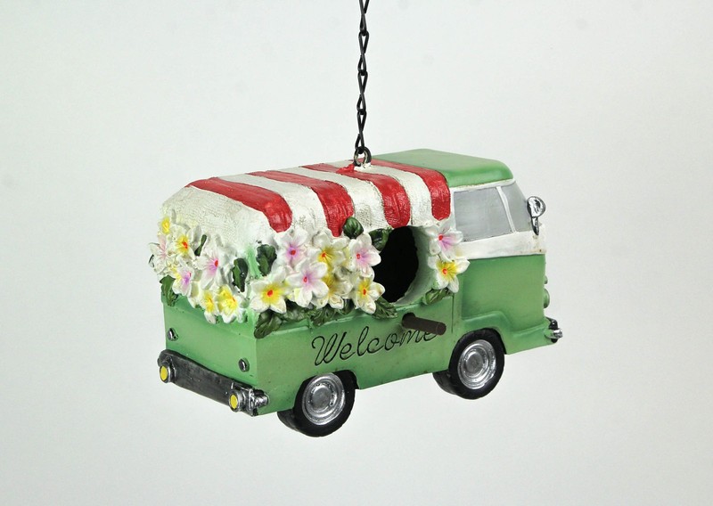 Scratch & Dent Rustic Country Flower Power Van Birdhouse for Small Birds gallery