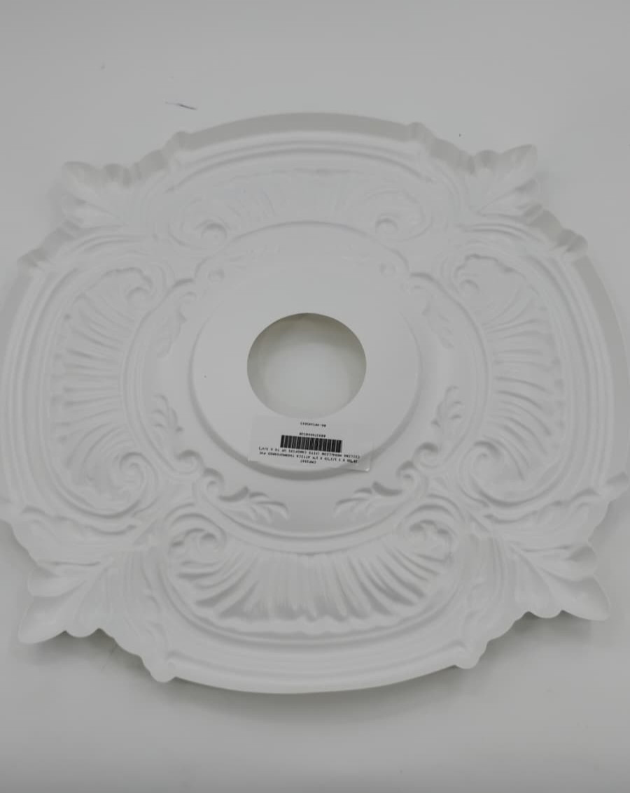 Ekena Millwork CMP19AT 19" Attica PVC Ceiling Medallion Trim White Unfinished gallery